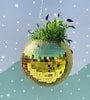 Disco Ball hanging plant pot. Indoor or balcony hanging plant pot. Hanging pots that sparkle in the sun for gorgeous light reflection.