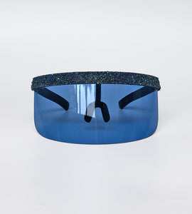 Razzle Strip Visor in Blue-visor-Festival Fashion & accessories Peach Pops