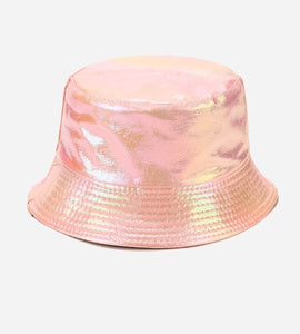 Bucket Hat in Metallic Pink-Festival Fashion & accessories Peach Pops