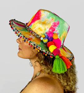 Color wash Pom Pom-Festival Fashion & accessories Peach Pops