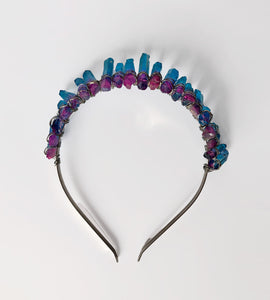 Demi Liberty Crystal Crown in Bubblegum-headpiece-Festival Fashion & accessories Peach Pops