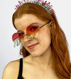 Sunrise JellyFish Glasses-Festival Fashion & accessories Peach Pops