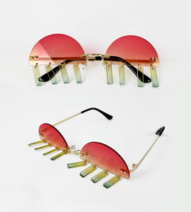 Sunrise JellyFish Glasses-Festival Fashion & accessories Peach Pops