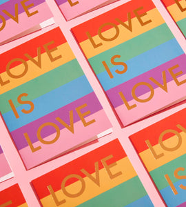 Love is Love Eco Glitter Card-Festival Fashion & accessories Peach Pops