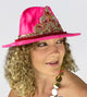 Pink Badge Fedora-Festival Fashion & accessories Peach Pops
