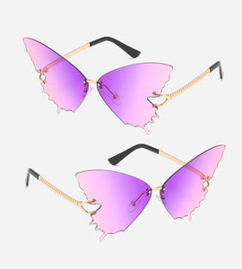 Purple Butterfly Glasses-eyewear-Festival Fashion & accessories Peach Pops