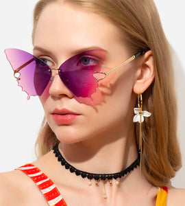 Purple Butterfly Glasses-eyewear-Festival Fashion & accessories Peach Pops