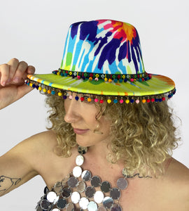 Rainbow Fedora-Festival Fashion & accessories Peach Pops