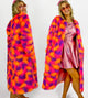 Sully Glitter Faux Fur-Kimono-Festival Fashion & accessories Peach Pops
