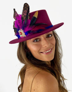 Baroque Vino Brim Hat-hats-Festival Fashion & accessories Peach Pops