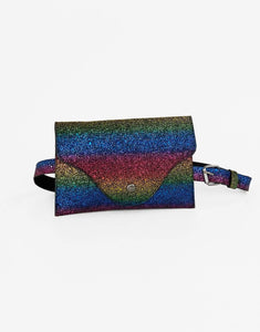Belt Pocket Rainbow Stripe-bags-Festival Fashion & accessories Peach Pops