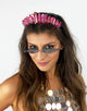 Demi Liberty Crystal Crown in Magenta-headpiece-Festival Fashion & accessories Peach Pops