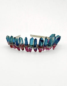 Diadem Crystal Crown in Bubblegum-headpiece-Festival Fashion & accessories Peach Pops