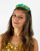 Diadem Crystal Crown in Pine Lime-headpiece-Festival Fashion & accessories Peach Pops