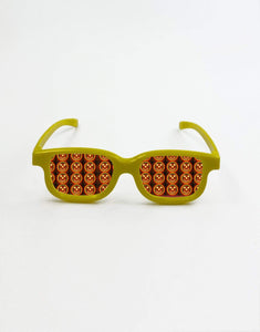 Diffraction glasses in yellow smiley-eyewear-Festival Fashion & accessories Peach Pops