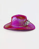 Disco Cowboy Hat in Holographic Pink-hats-Festival Fashion & accessories Peach Pops