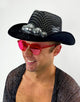 Disco Cowboy Hat in Sequin Black-hats-Festival Fashion & accessories Peach Pops