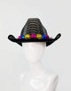 Disco Cowboy Hat in Sequin Black Multicolor Disco-hats-Festival Fashion & accessories Peach Pops