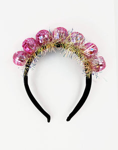 Disco Inferno Headband in Pink-headpiece-Festival Fashion & accessories Peach Pops