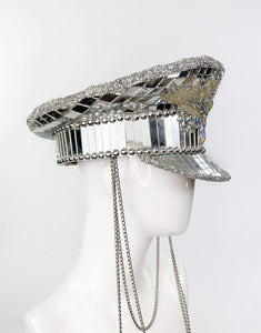 Disco Nights Light Up Captains Hat - Luxe-hats-Festival Fashion & accessories Peach Pops