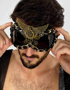 Dragon Chain Dust Proof Goggles-Goggles-Festival Fashion & accessories Peach Pops