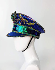 Dragonfly Shimmer Scale Captains Hat-hats-Festival Fashion & accessories Peach Pops