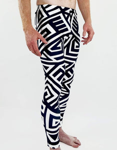 Geometric Shock Unisex Leggings-leggings-Festival Fashion & accessories Peach Pops