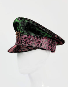 Glossy Cheetah Custom Captain-hats-Festival Fashion & accessories Peach Pops