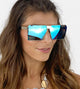 Hip To Be Square Glasses in Blue Mirror-eyewear-Festival Fashion & accessories Peach Pops