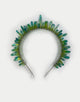 Liberty Crystal Crown in Pine Lime-headpiece-Festival Fashion & accessories Peach Pops