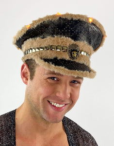 Lion's Mane Light Up Captain's Hat-hats-Festival Fashion & accessories Peach Pops