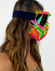 Neon Warrior Transformer Mask-Masks-Festival Fashion & accessories Peach Pops