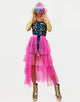 Peekaboo Maxi Skirt in Hot pink-skirt-Festival Fashion & accessories Peach Pops