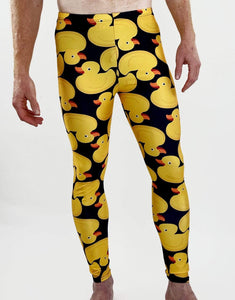 Quack Quack Unisex Leggings-leggings-Festival Fashion & accessories Peach Pops
