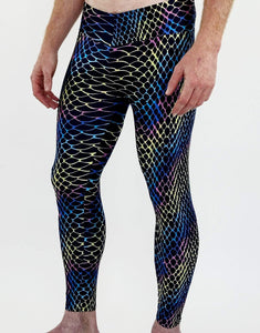 Rainbow Slinky Unisex Leggings-leggings-Festival Fashion & accessories Peach Pops