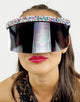 Razzle Strip Visor in Dark Crystal-visor-Festival Fashion & accessories Peach Pops