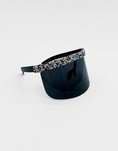 Razzle Strip Visor in Dark Crystal-visor-Festival Fashion & accessories Peach Pops