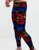 Super Stretch Vibrant Zebra Unisex Leggings-Festival Fashion & accessories Peach Pops