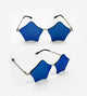 Vega in Blue Mirror Glasses-Festival Fashion & accessories Peach Pops